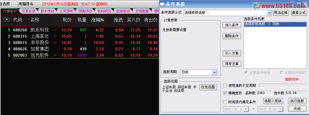 通达信选强势股选股源码，说明