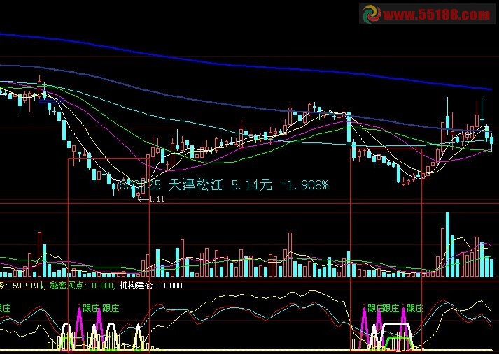 大智慧跟庄的好工具秘密建仓副图源码 用法