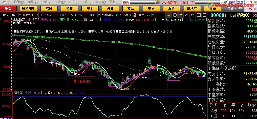 大智慧精准顶底副图公式
