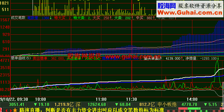 大智慧撤单曲线指标公式