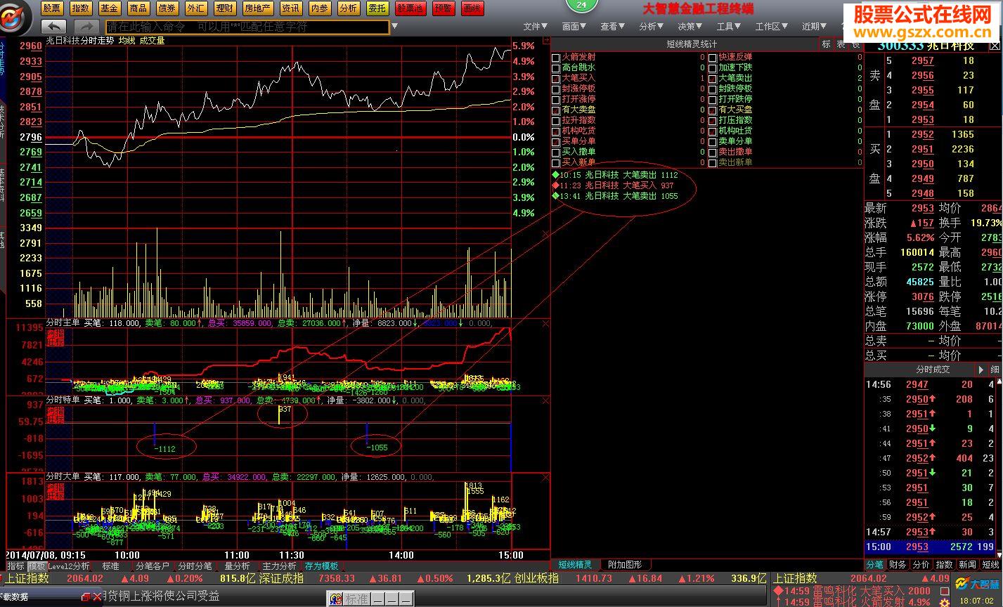 大智慧分笔统计指标