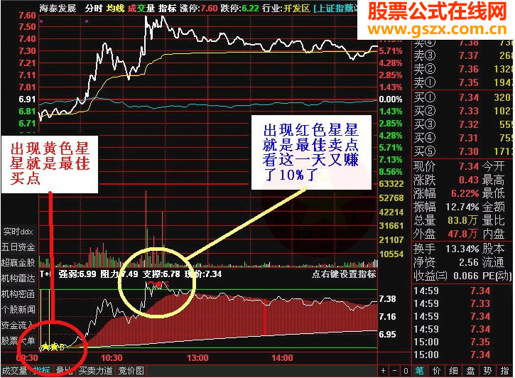 大智慧T+0分时交易指标指标分时副图