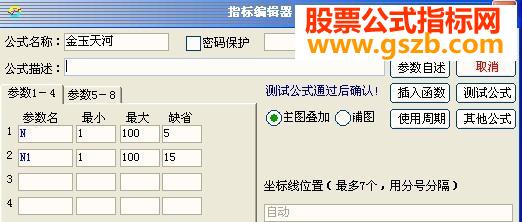 大智慧金玉天河指标公式