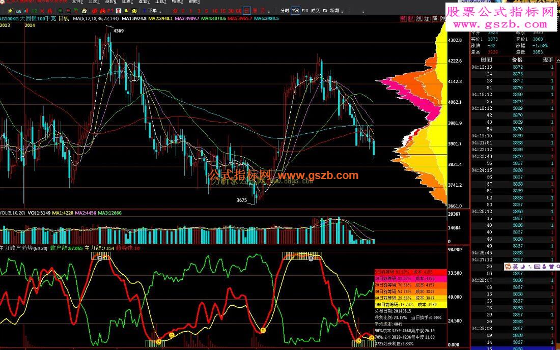 倚天财经期货指标主力散户趋势源码