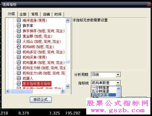 大智慧自制5分钟涨速(内外盘比)之类的排序(源码)