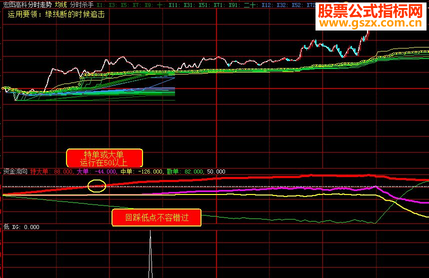 大智慧《分时低点》指标分时副图贴图加密