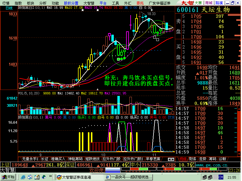黑马回头 颠倒黑白 主副图指标