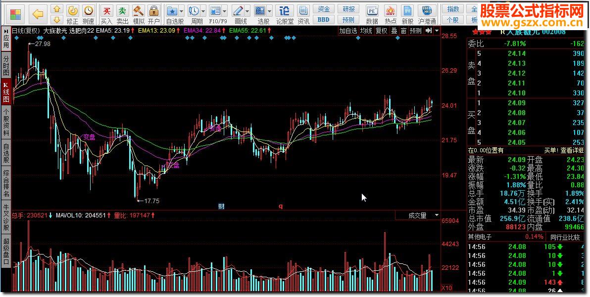 同花顺选肥肉指标公式