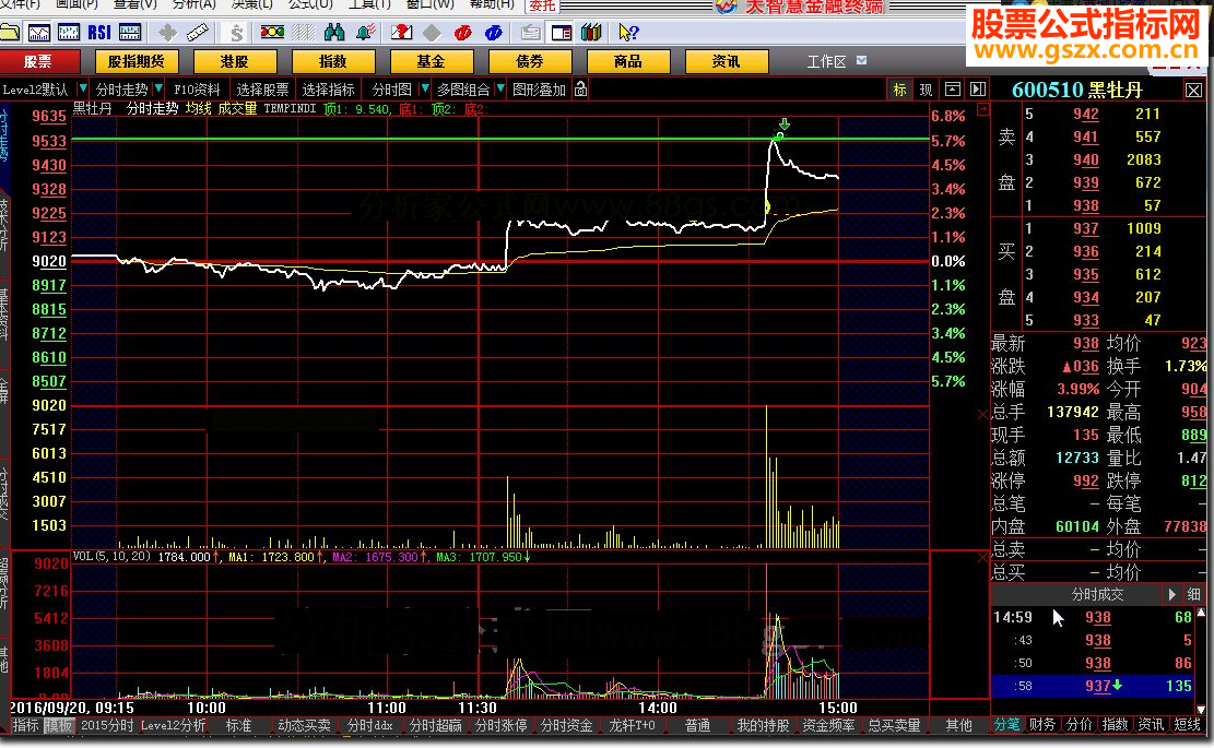 大智慧版南川二代分时