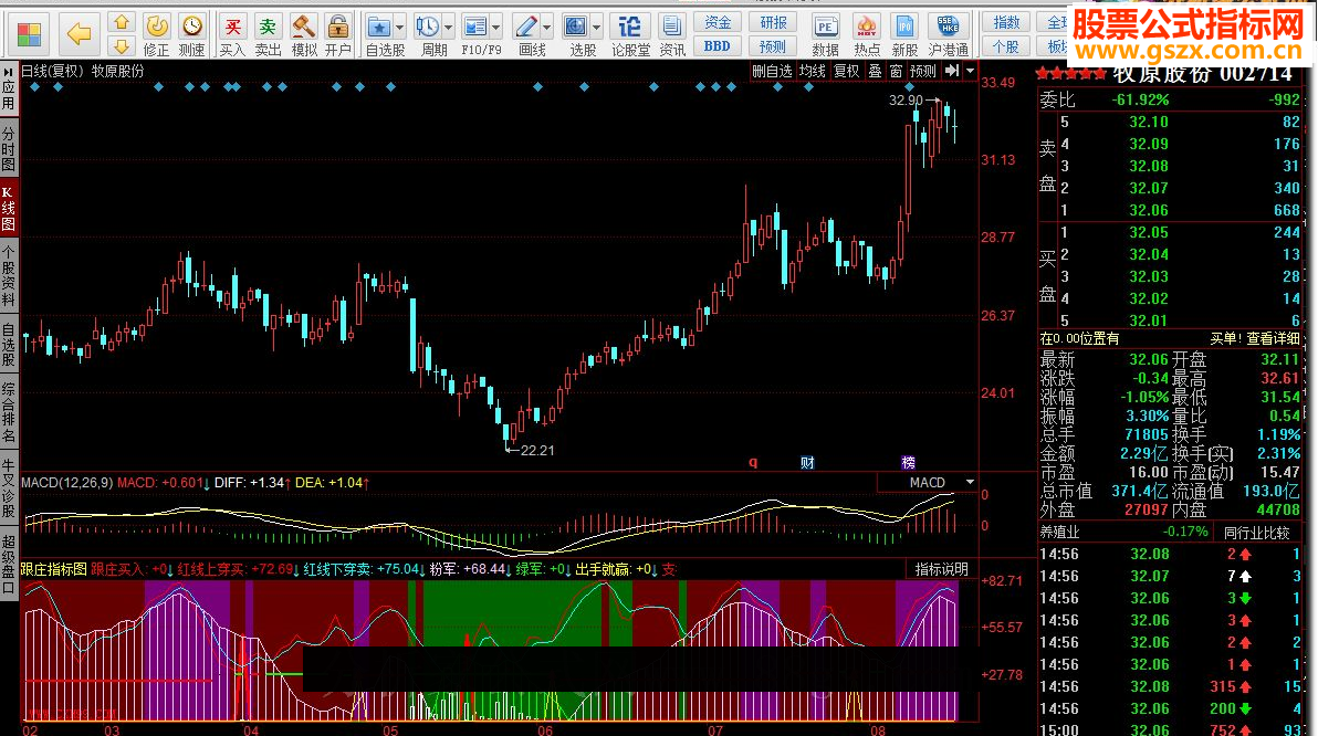 同花顺跟庄指标图