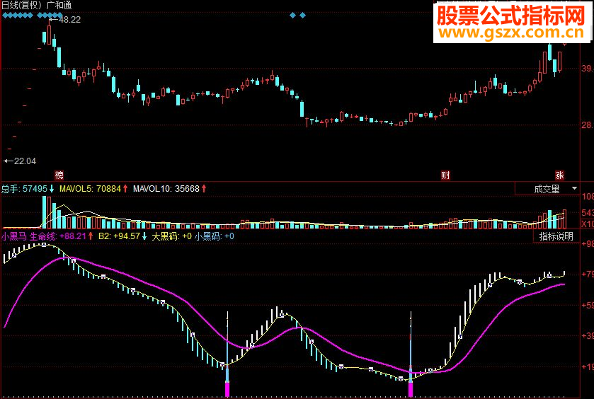 同花顺小黑马副图源码