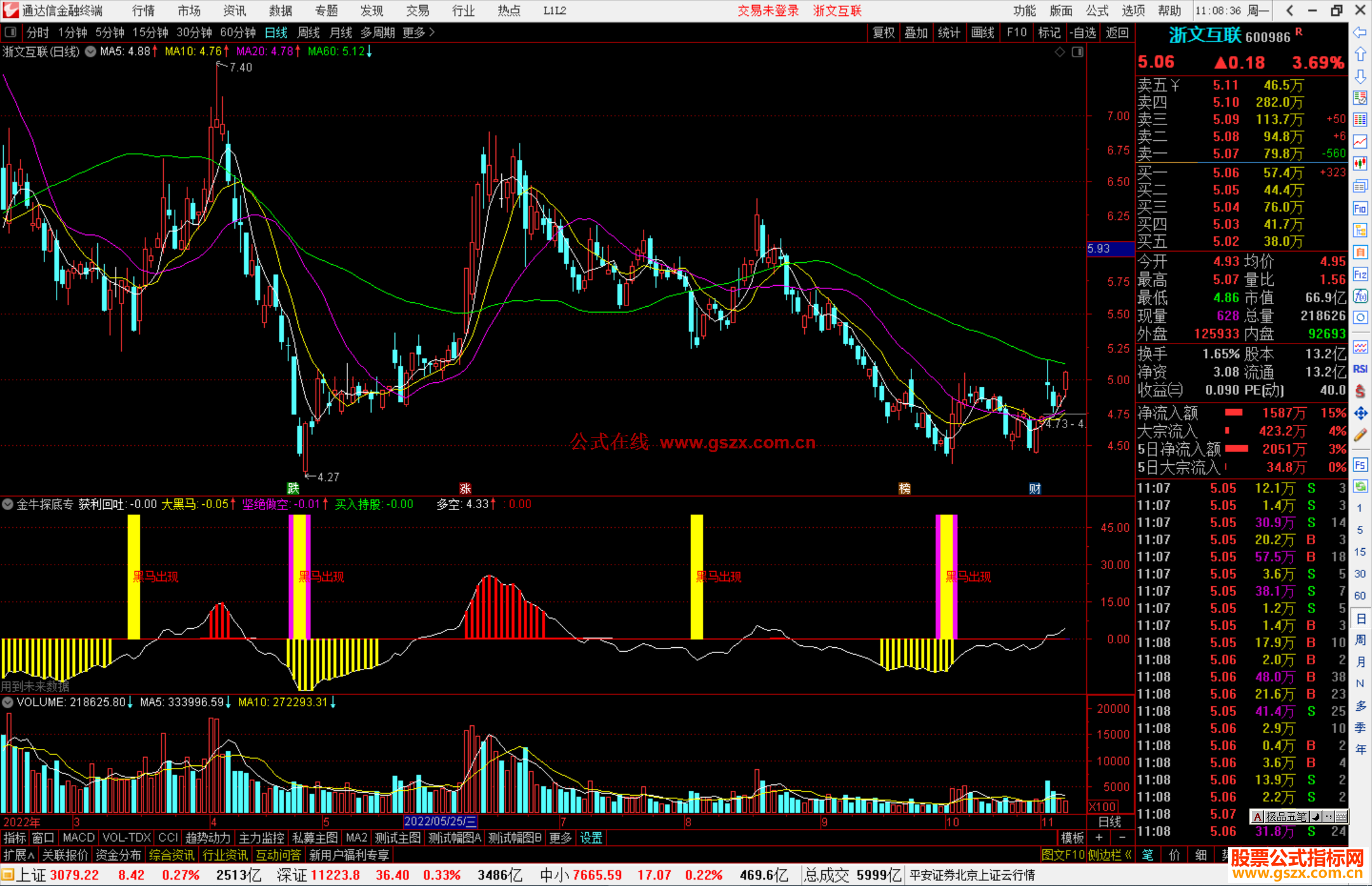 通达信金牛探底专注牛股指标公式源码