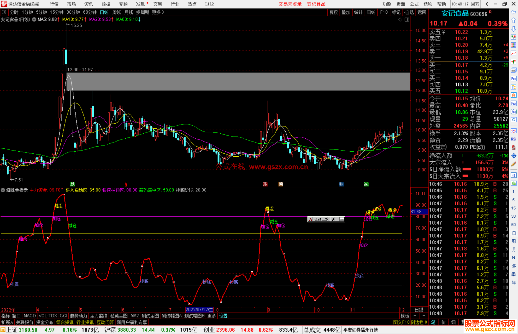 通达信蜘蛛金操盘源码副图