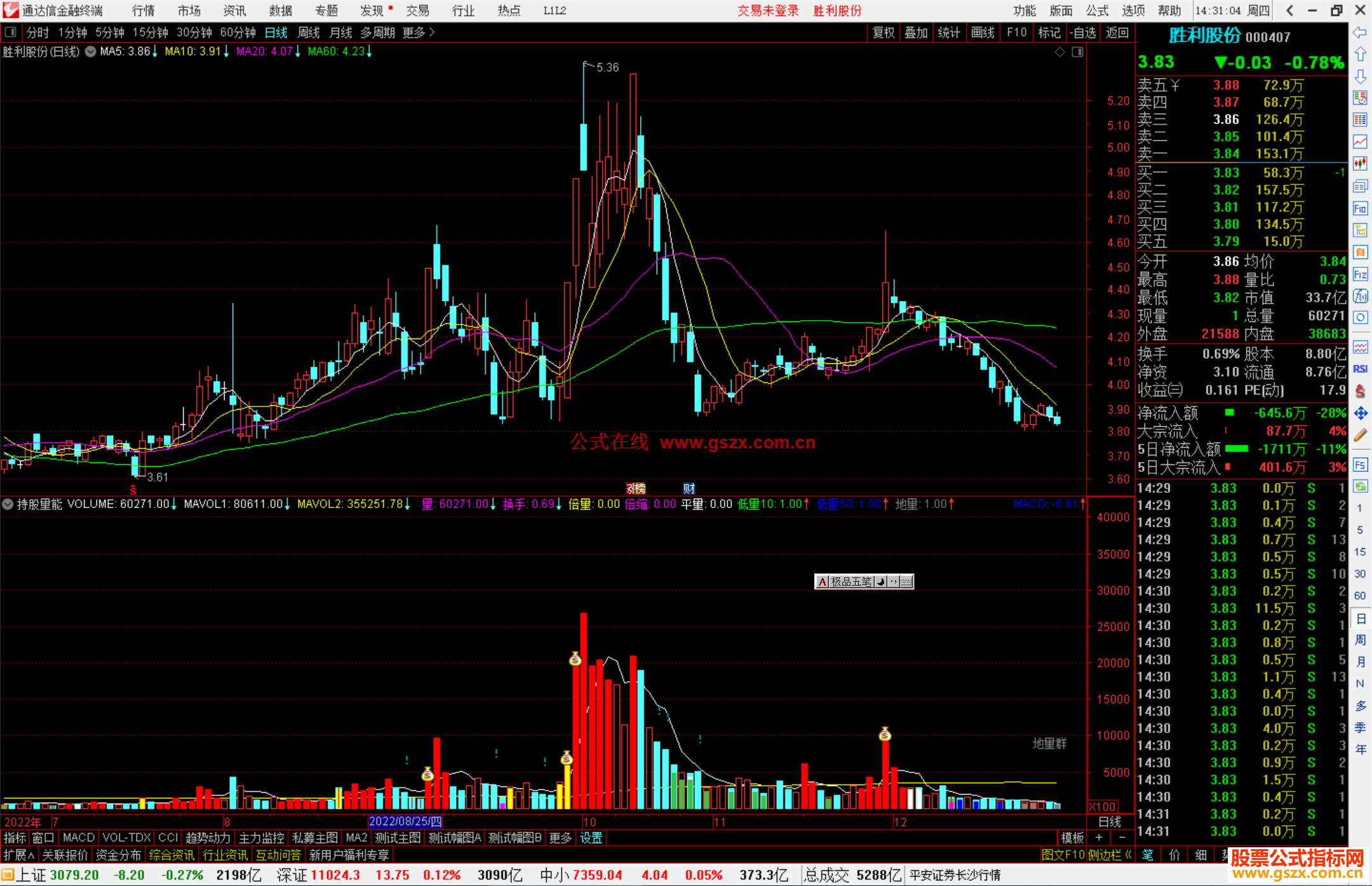 通达信持股量能指标公式源码副图
