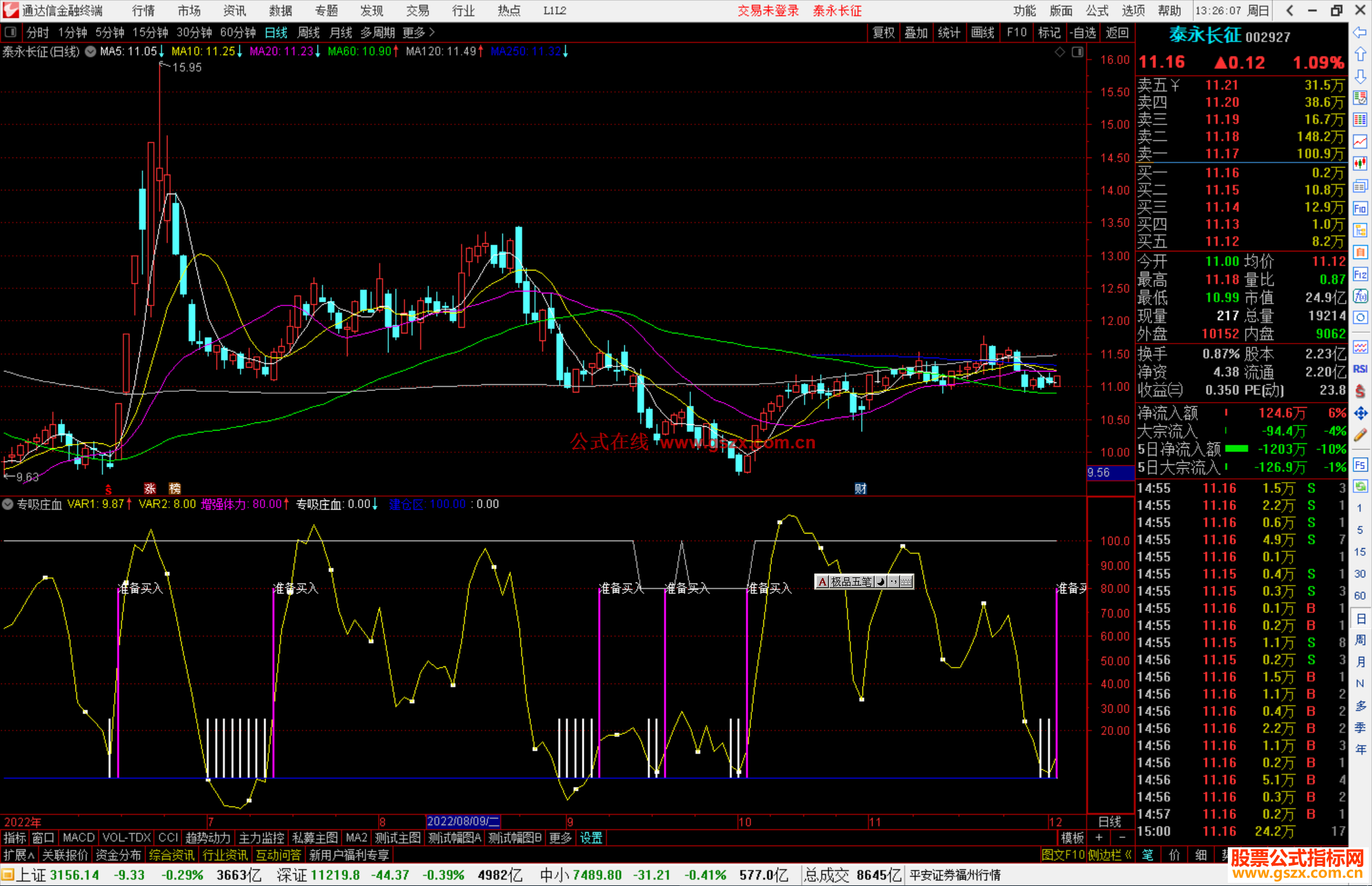 通达信专吸庄血源码副图