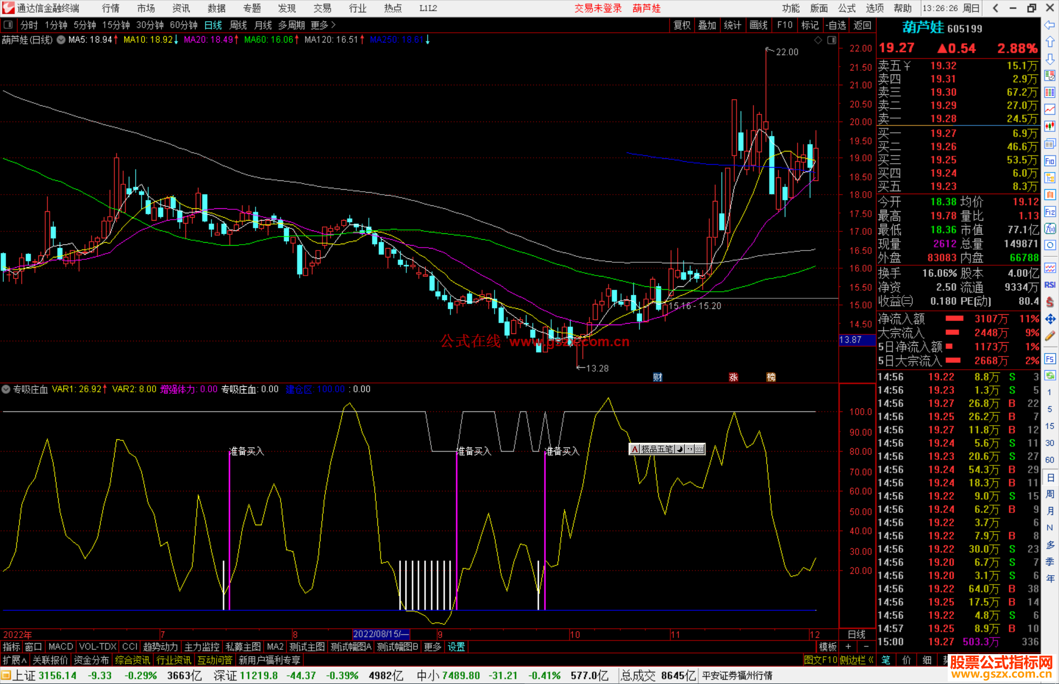 通达信专吸庄血源码副图