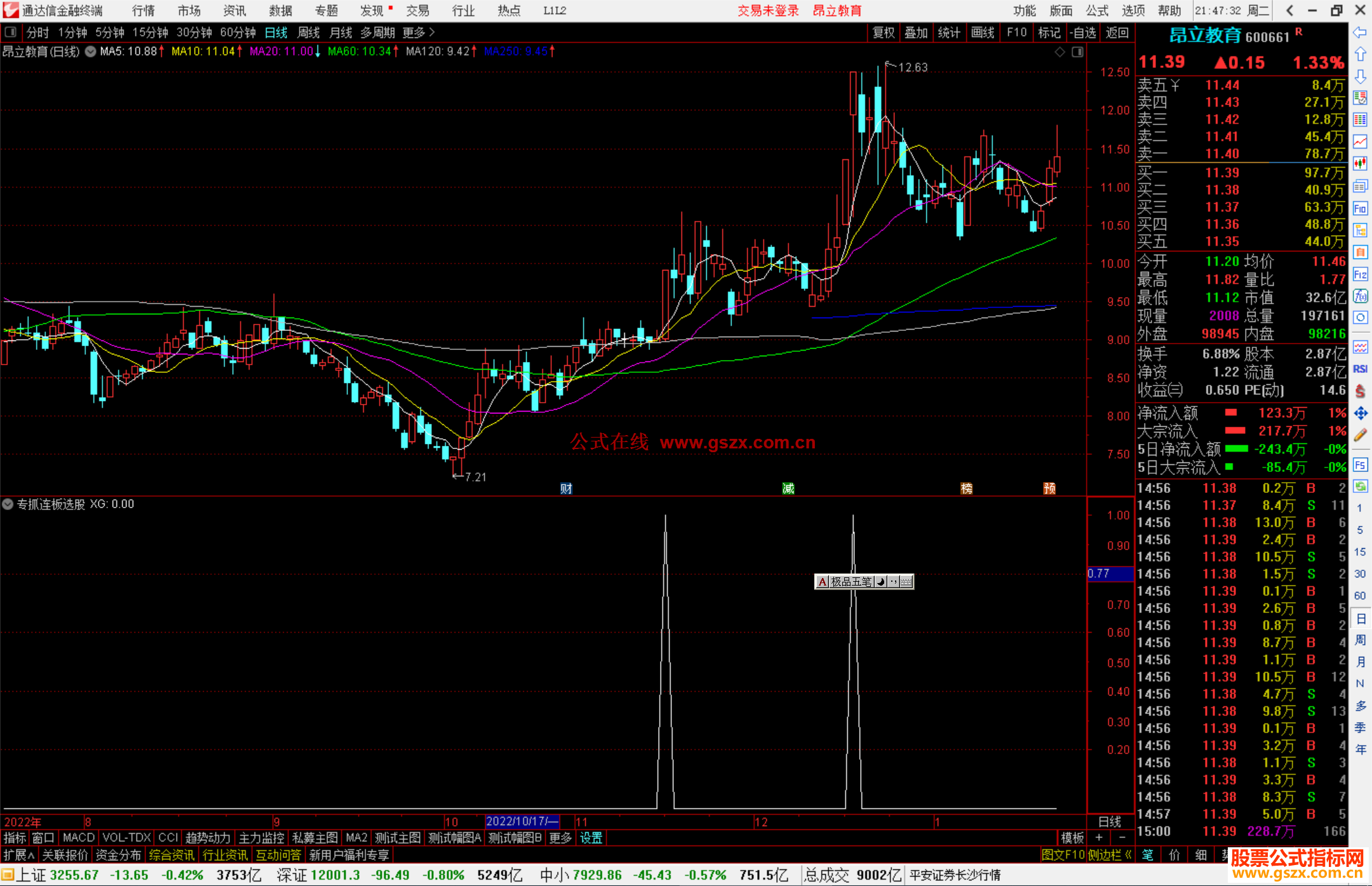 通达信专抓连板选股指标公式源码