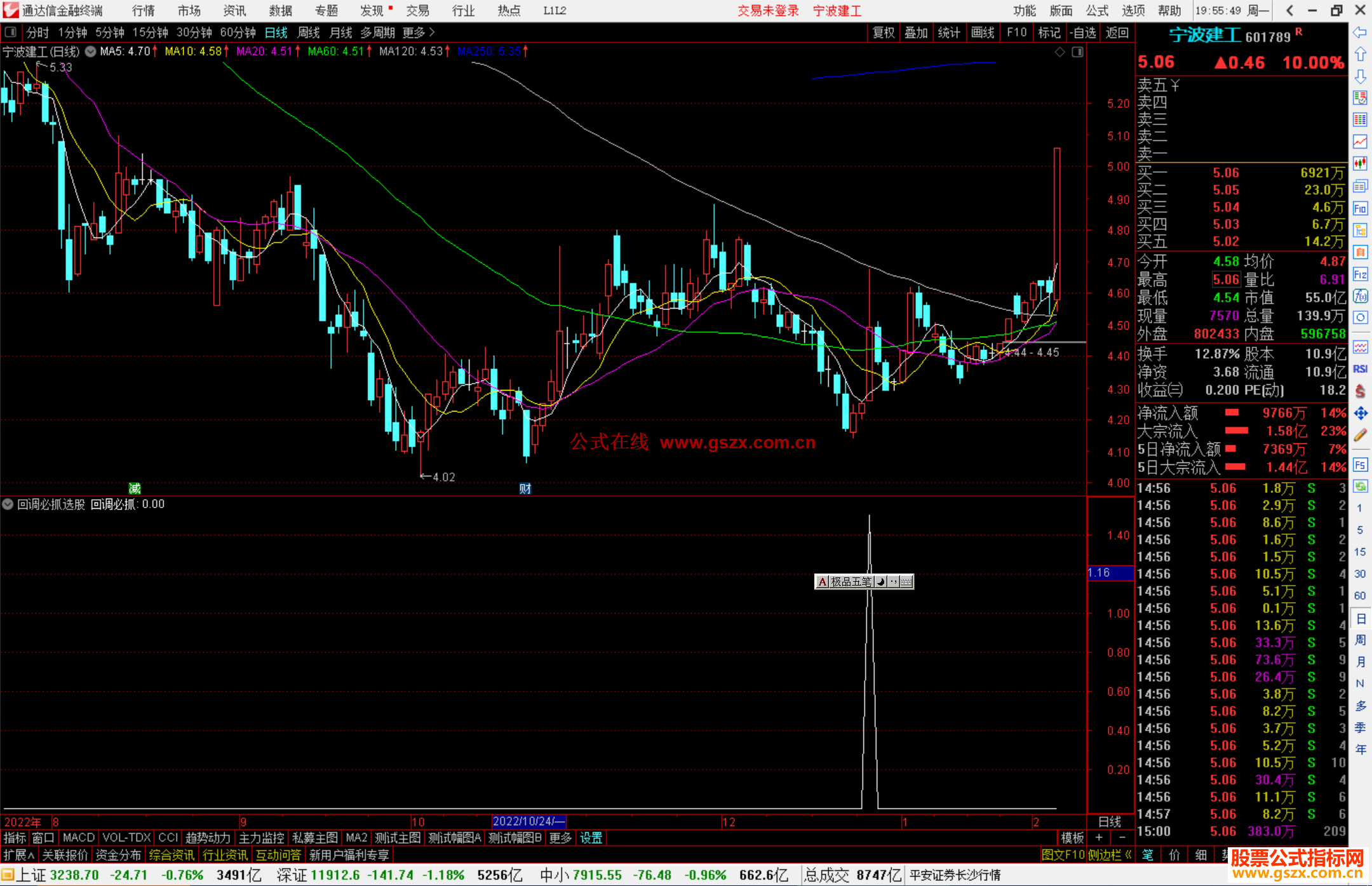 通达信回调必抓选股指标公式源码