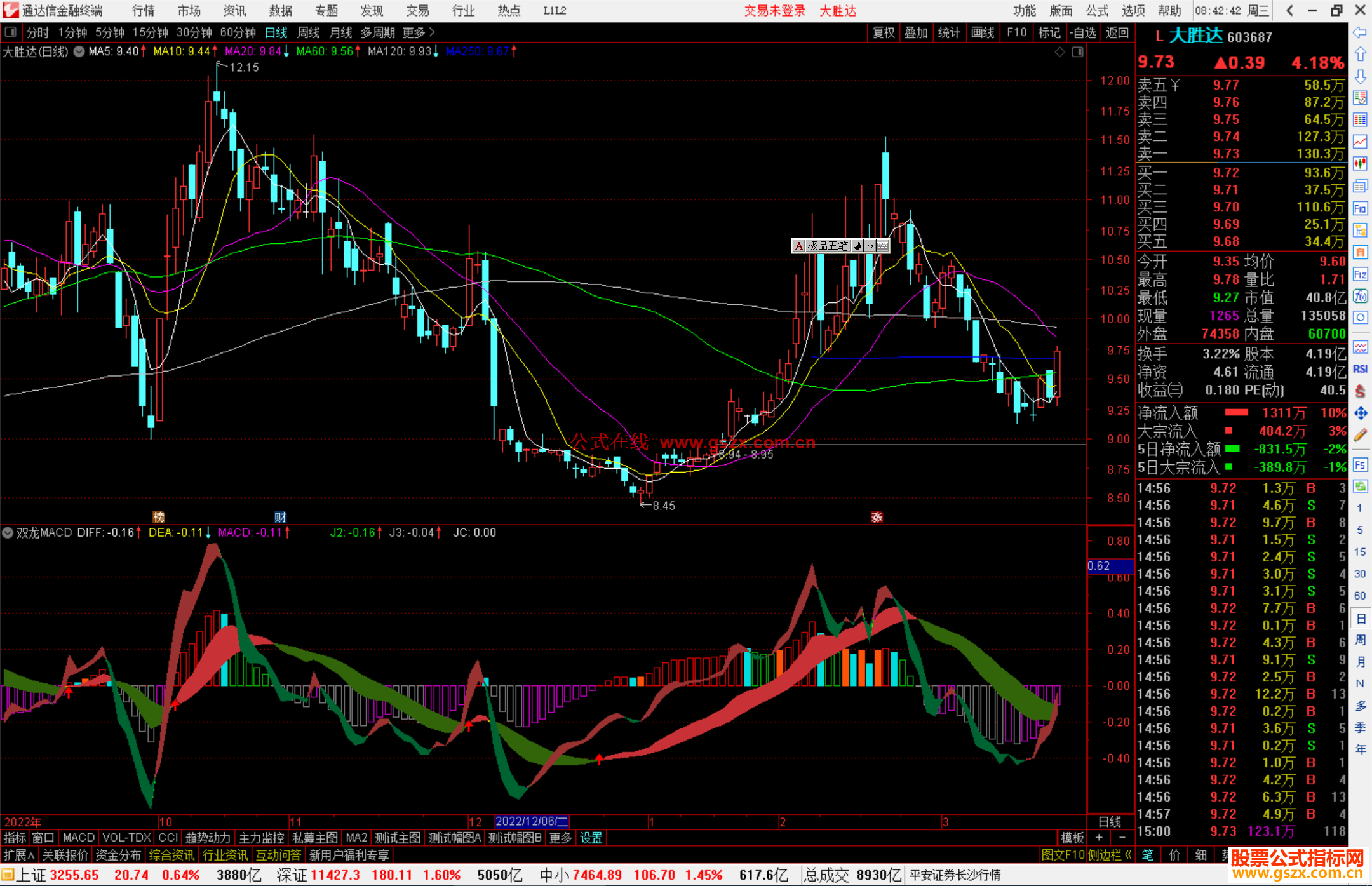 通达信双龙MACD指标公式源码副图