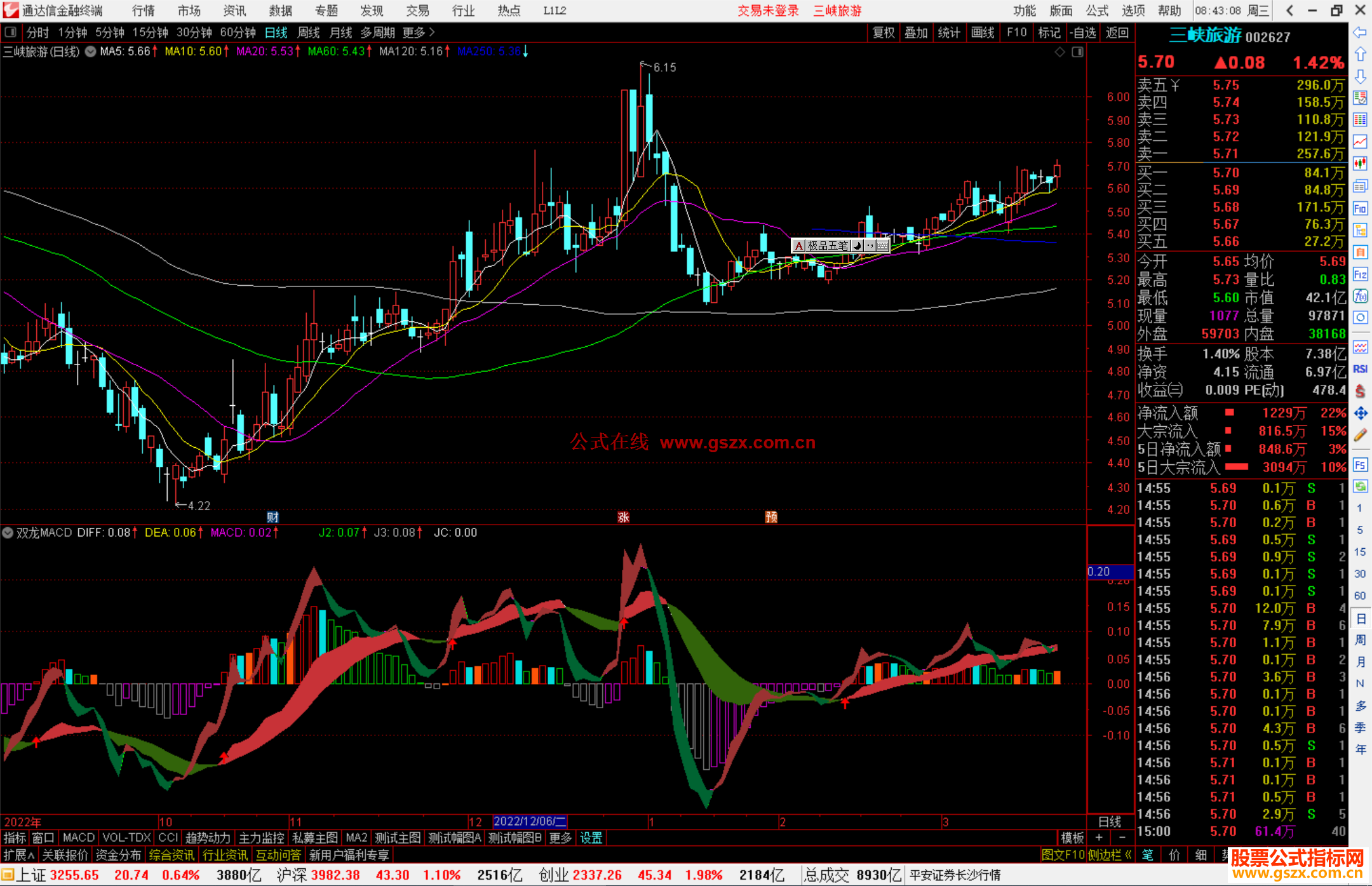通达信双龙MACD指标公式源码副图