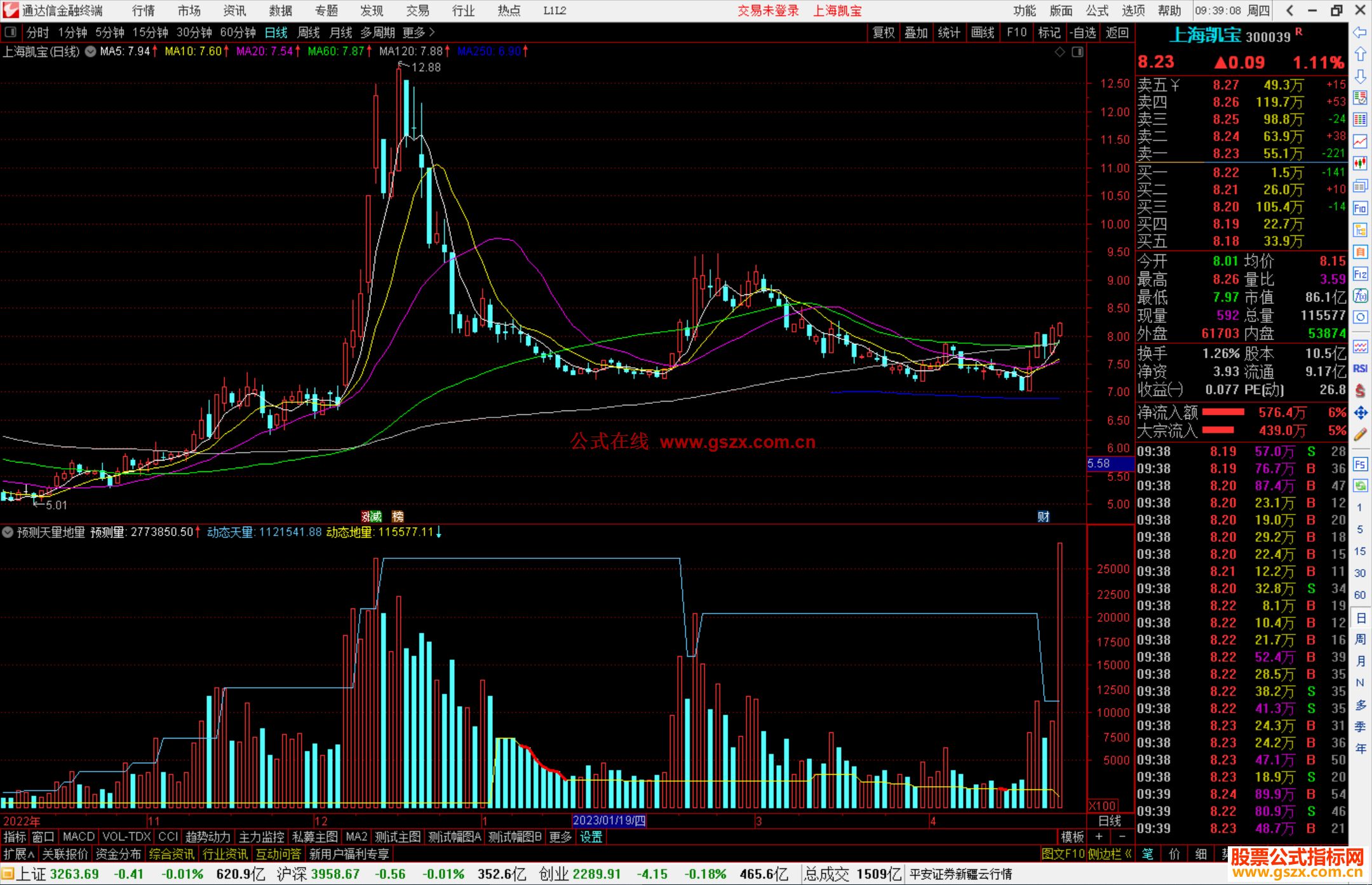 通达信预测天量地量指标公式源码