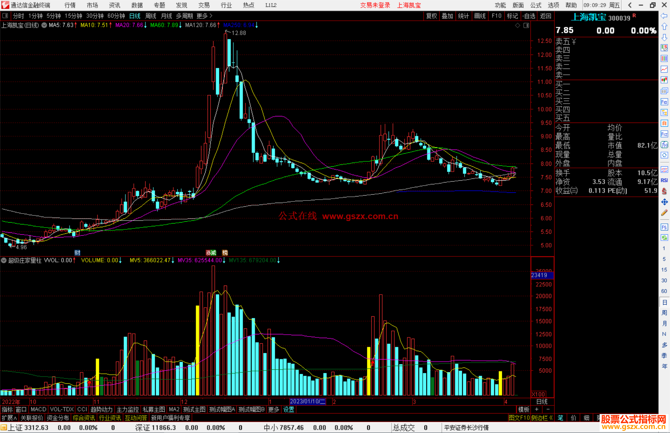 通达信超级庄家量柱指标公式源码副图