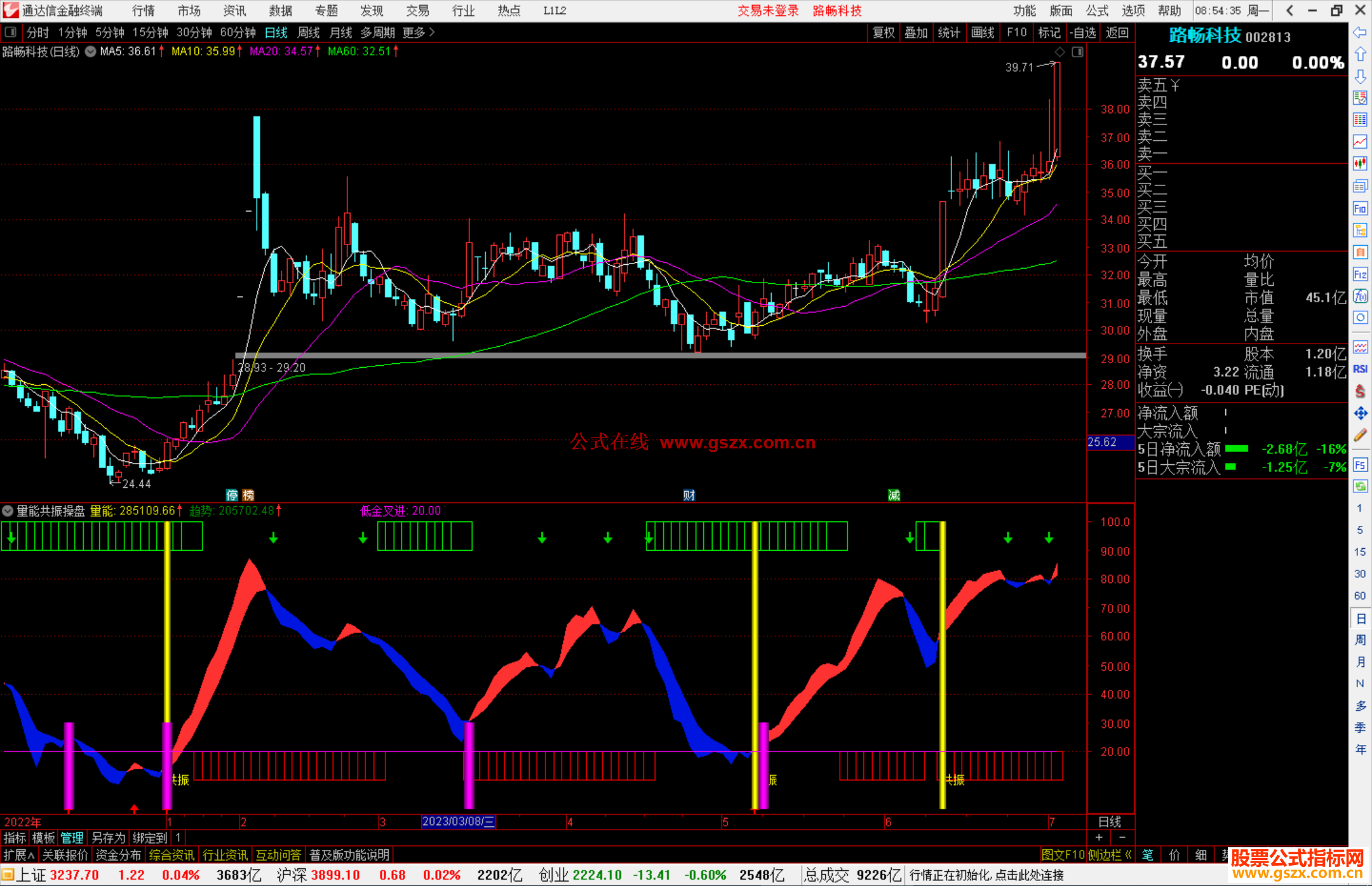 通达信量能共振操盘指标公式源码