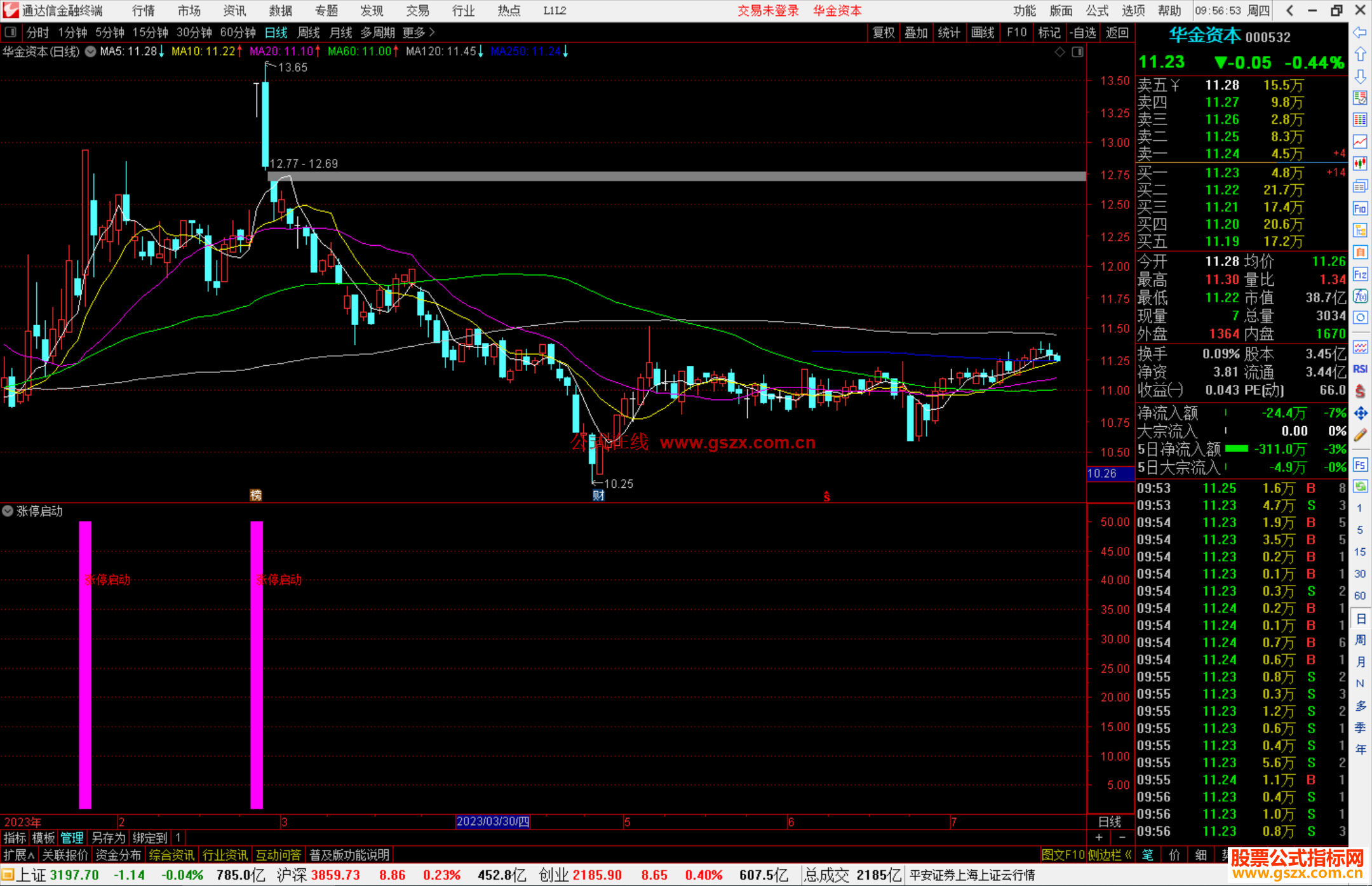 通达信涨停启动指标公式源码副图