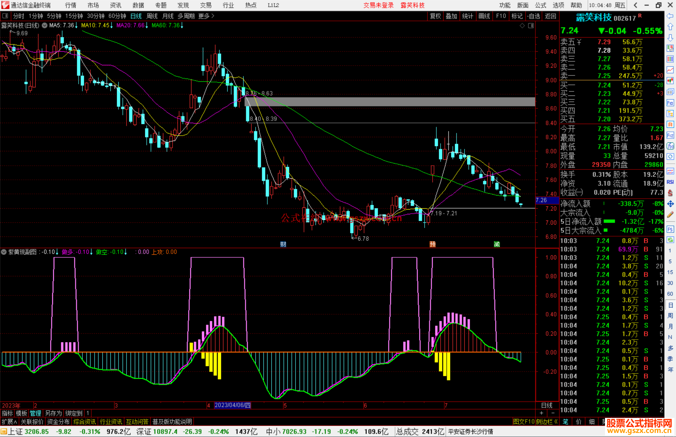 通达信紫黄现指标公式源码