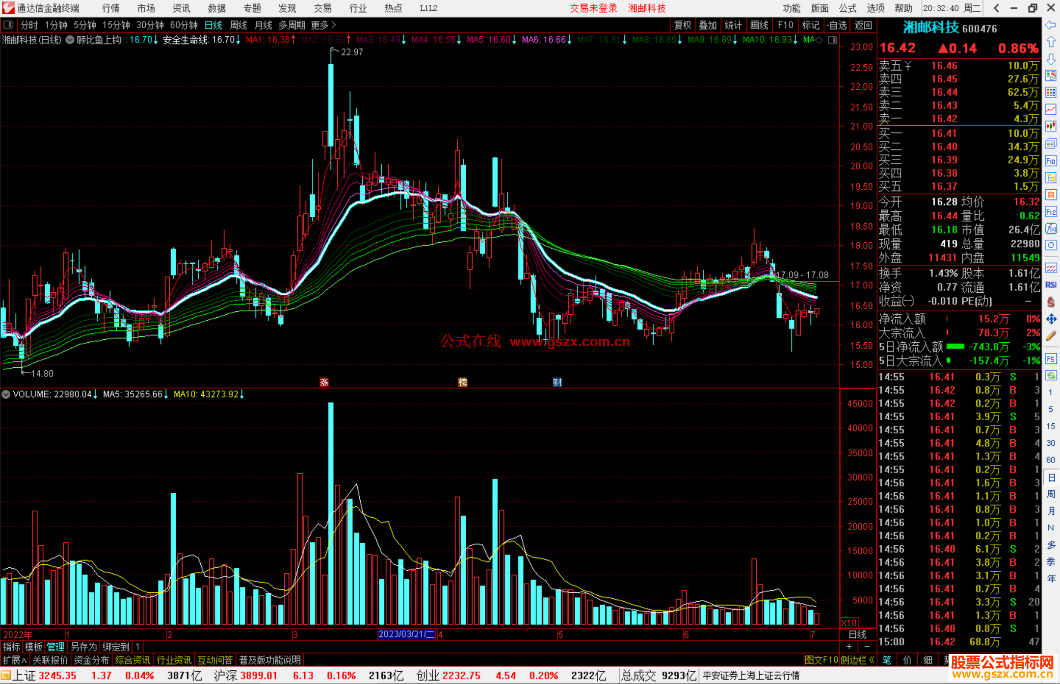 通达信顾比鱼上钩主图指标公式源码