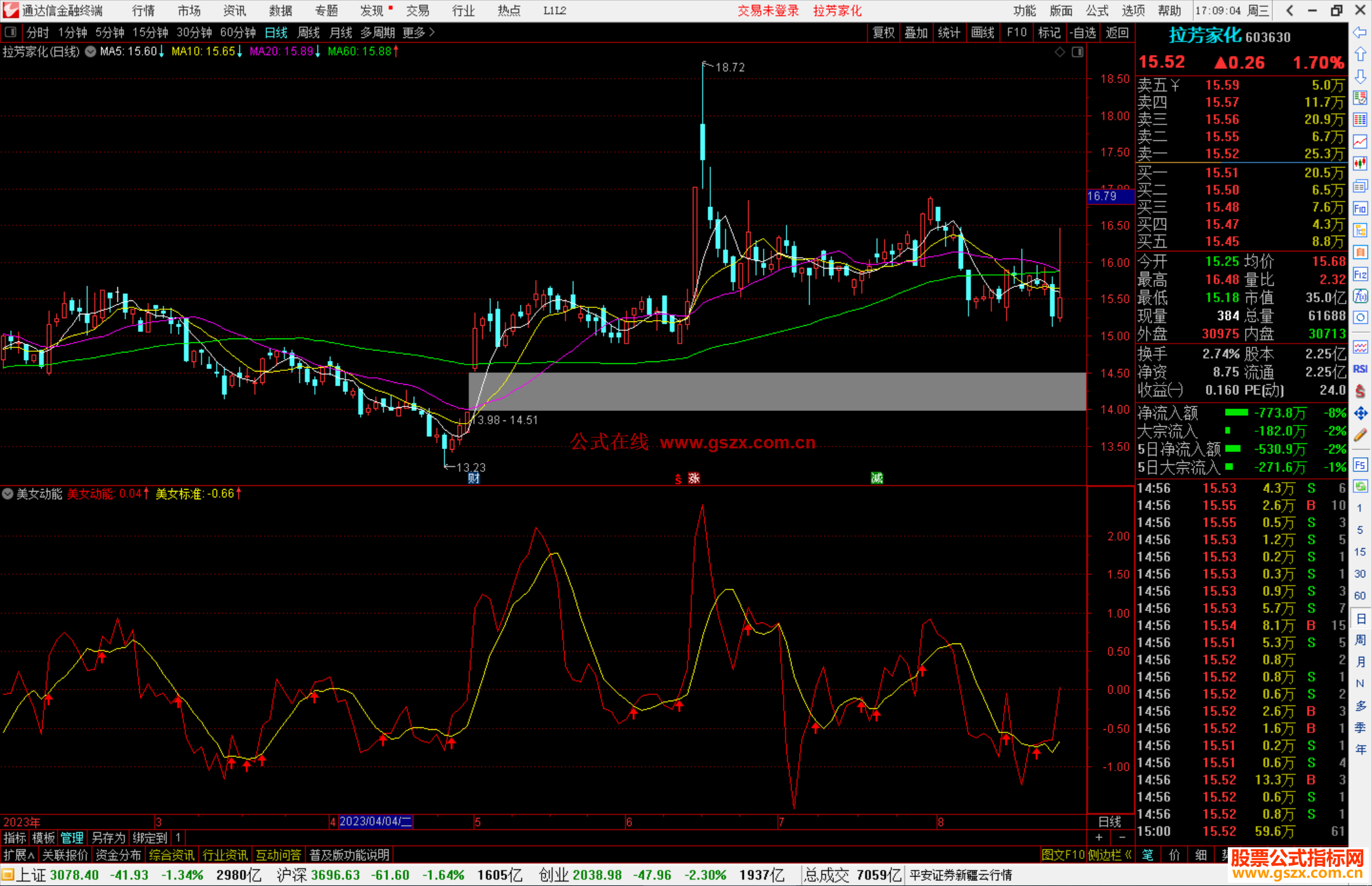 通达信美女动能指标公式源码副图