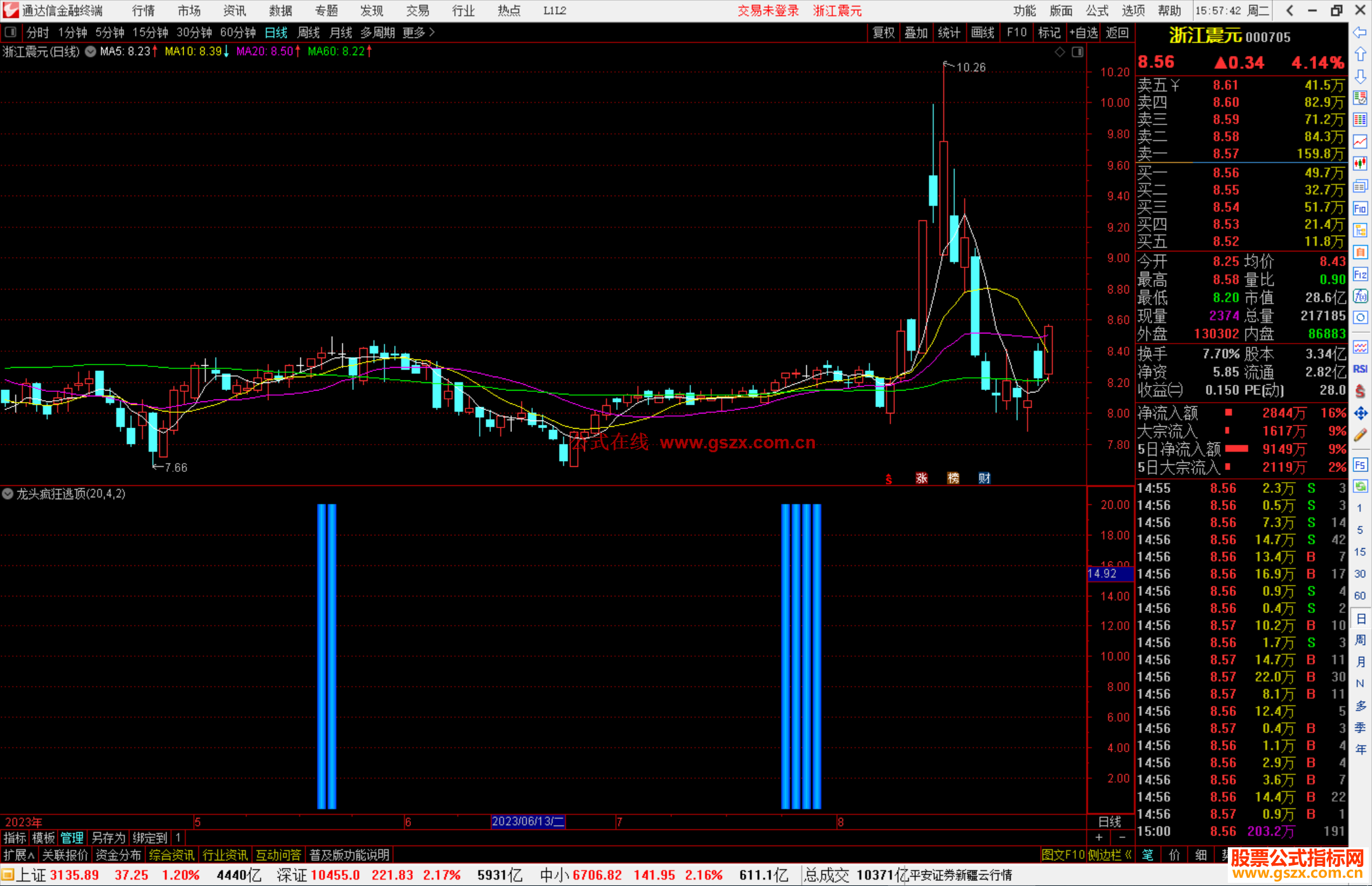 通达信龙头疯狂逃顶，纯卖出指标，能卖在高位