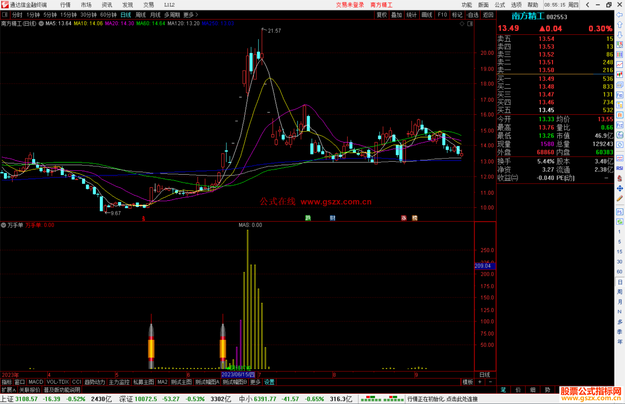 通达信万手单指标公式源码