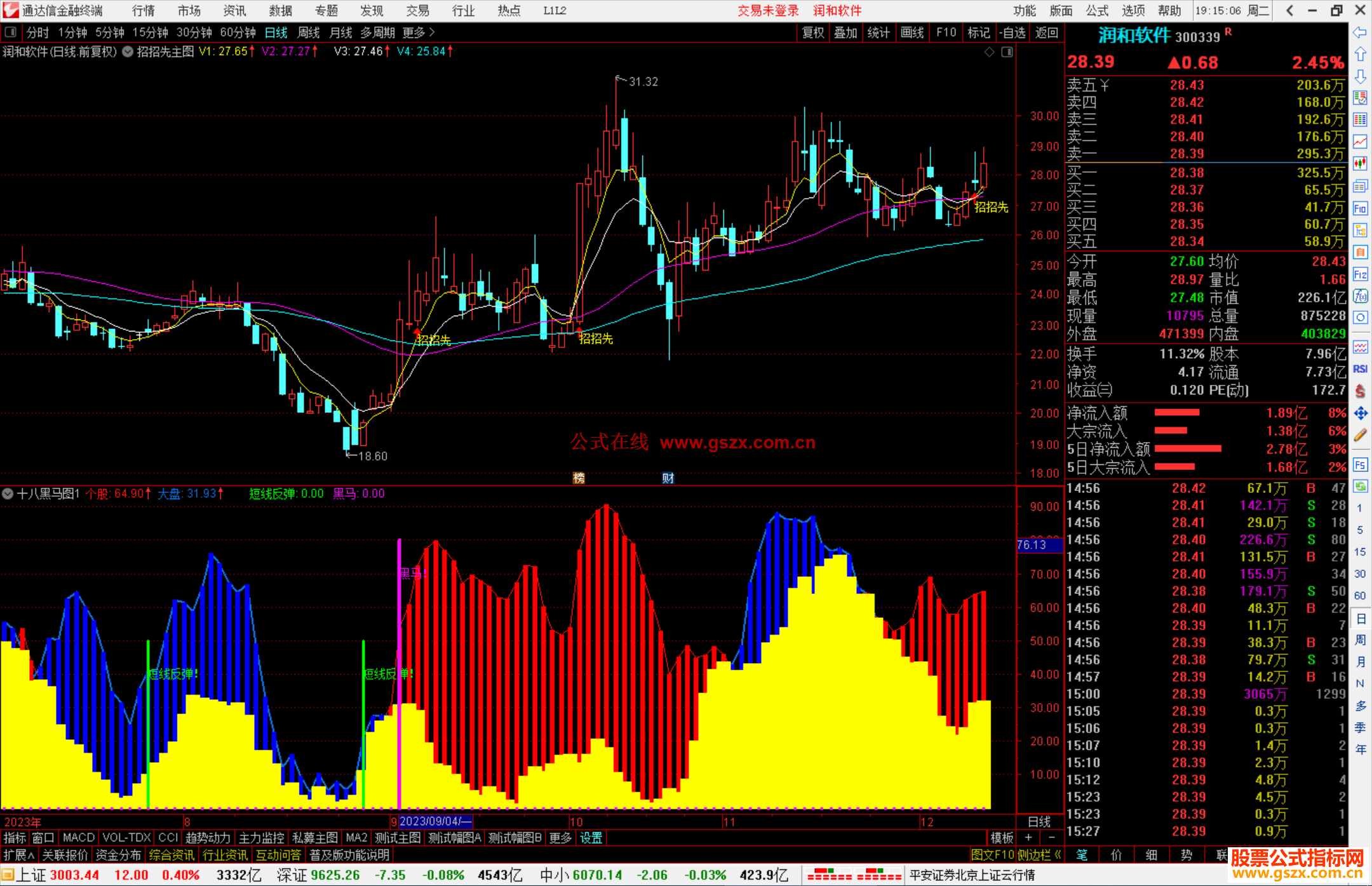 通达信王私募版之十八黑马图指标公式源码