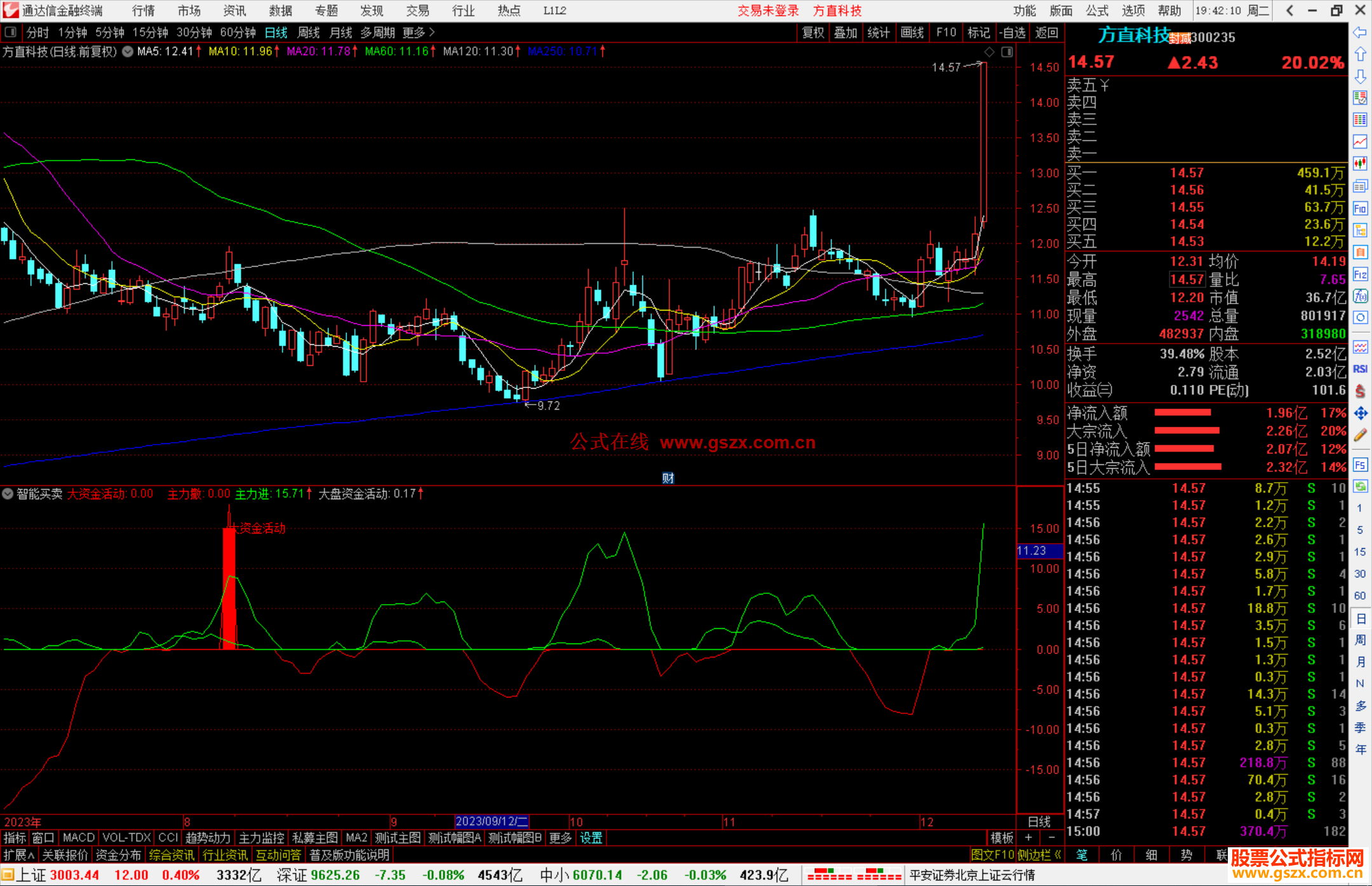 通达信智慧王私募版之十三智能买卖指标公式源码