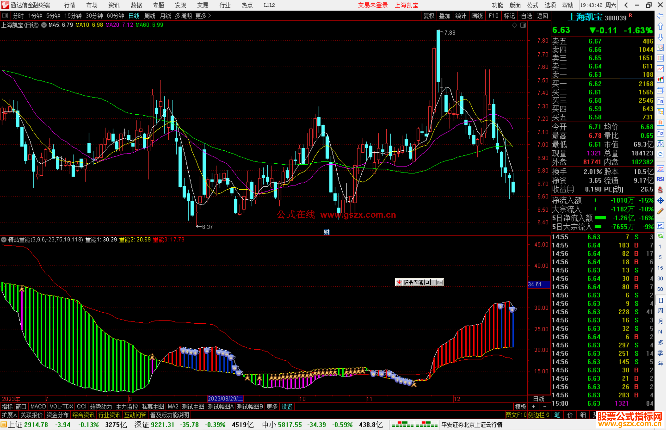 通达信精品量能指标公式源码副图