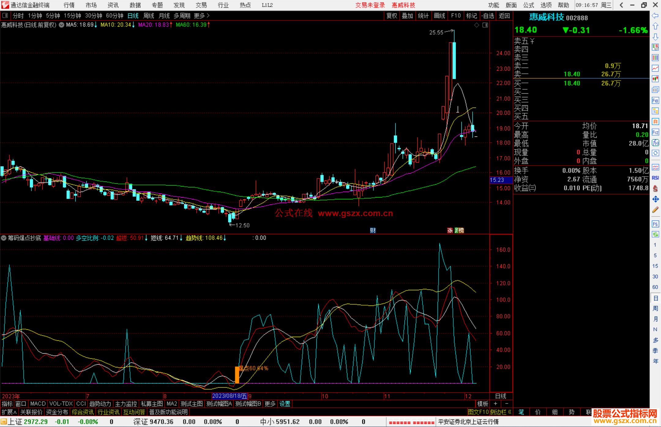 通达信筹码爆点抄底指标公式源码图