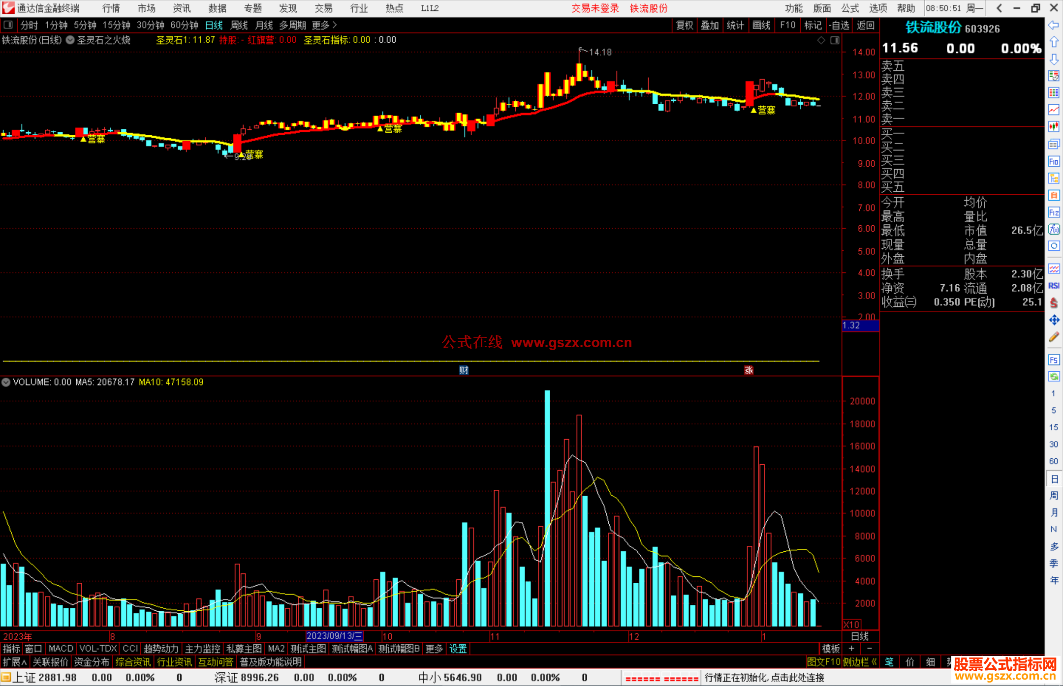通达信圣灵石之火烧连营主图指标公式源码