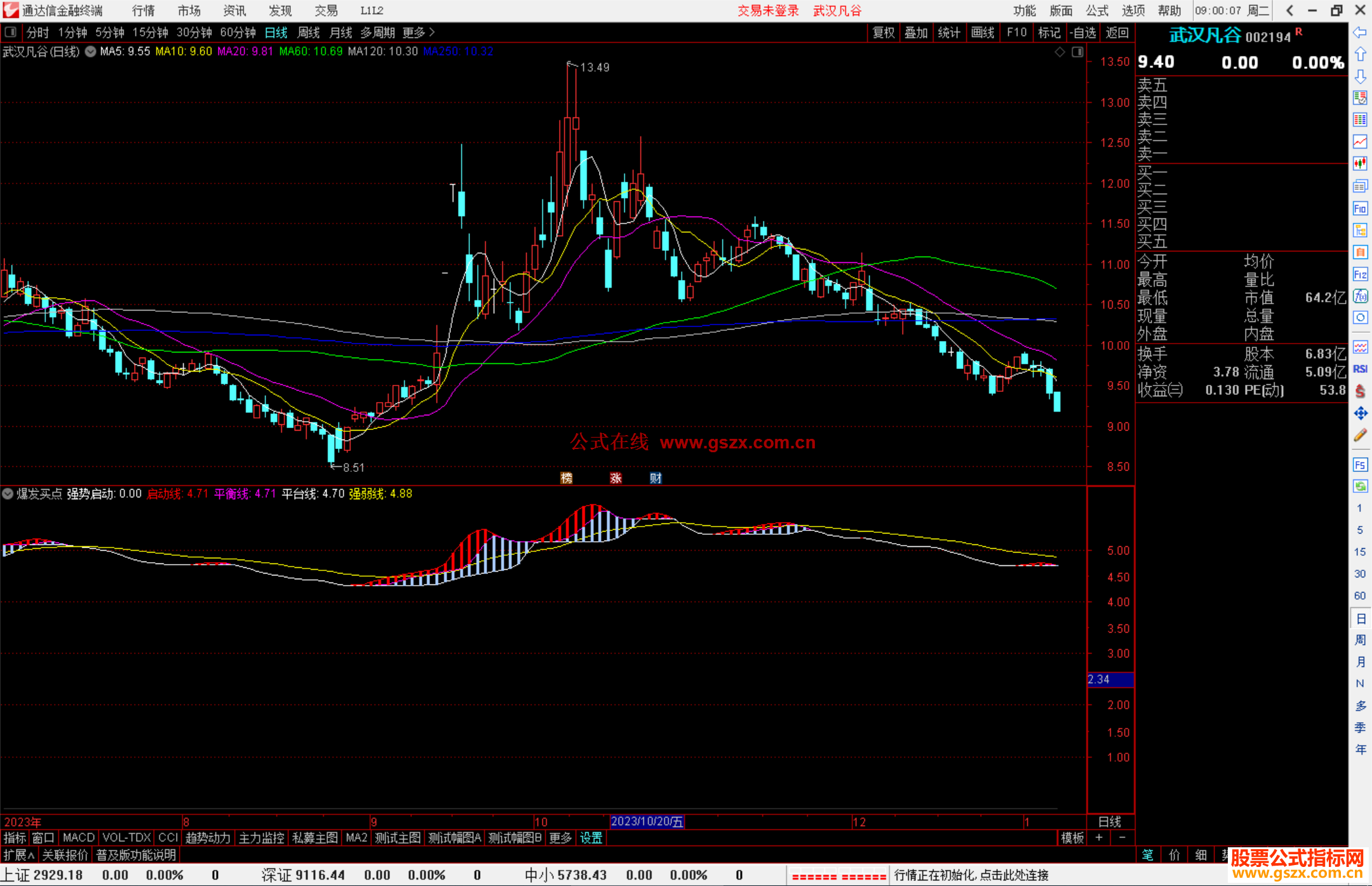 通达信爆发买点指标公式源码副图