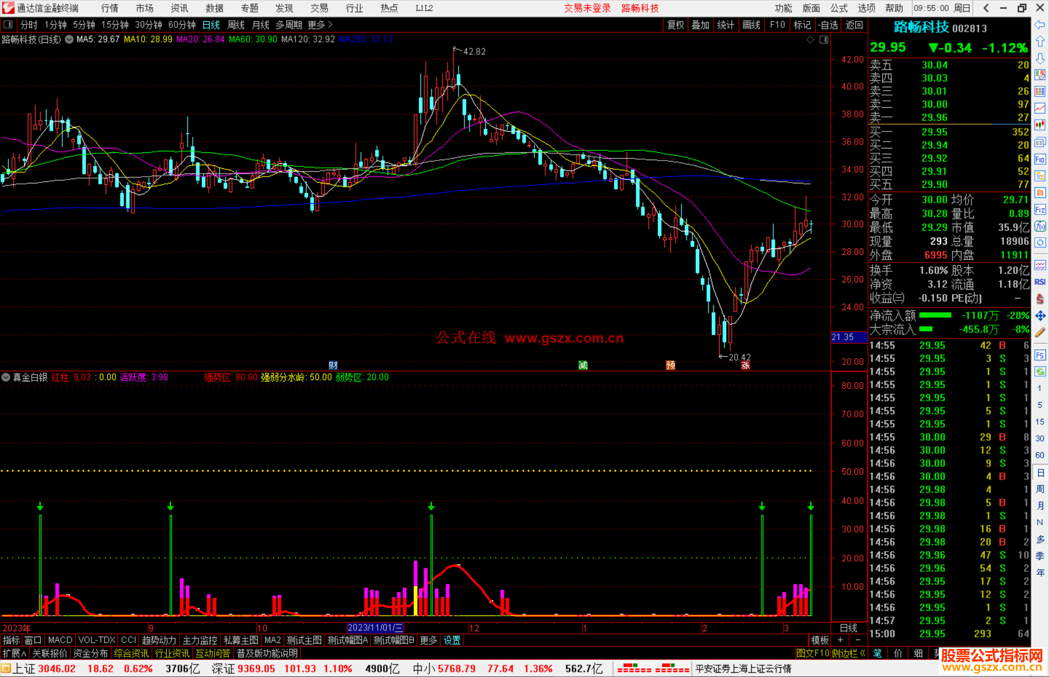 通达信真金白银指标公式源码附图分享