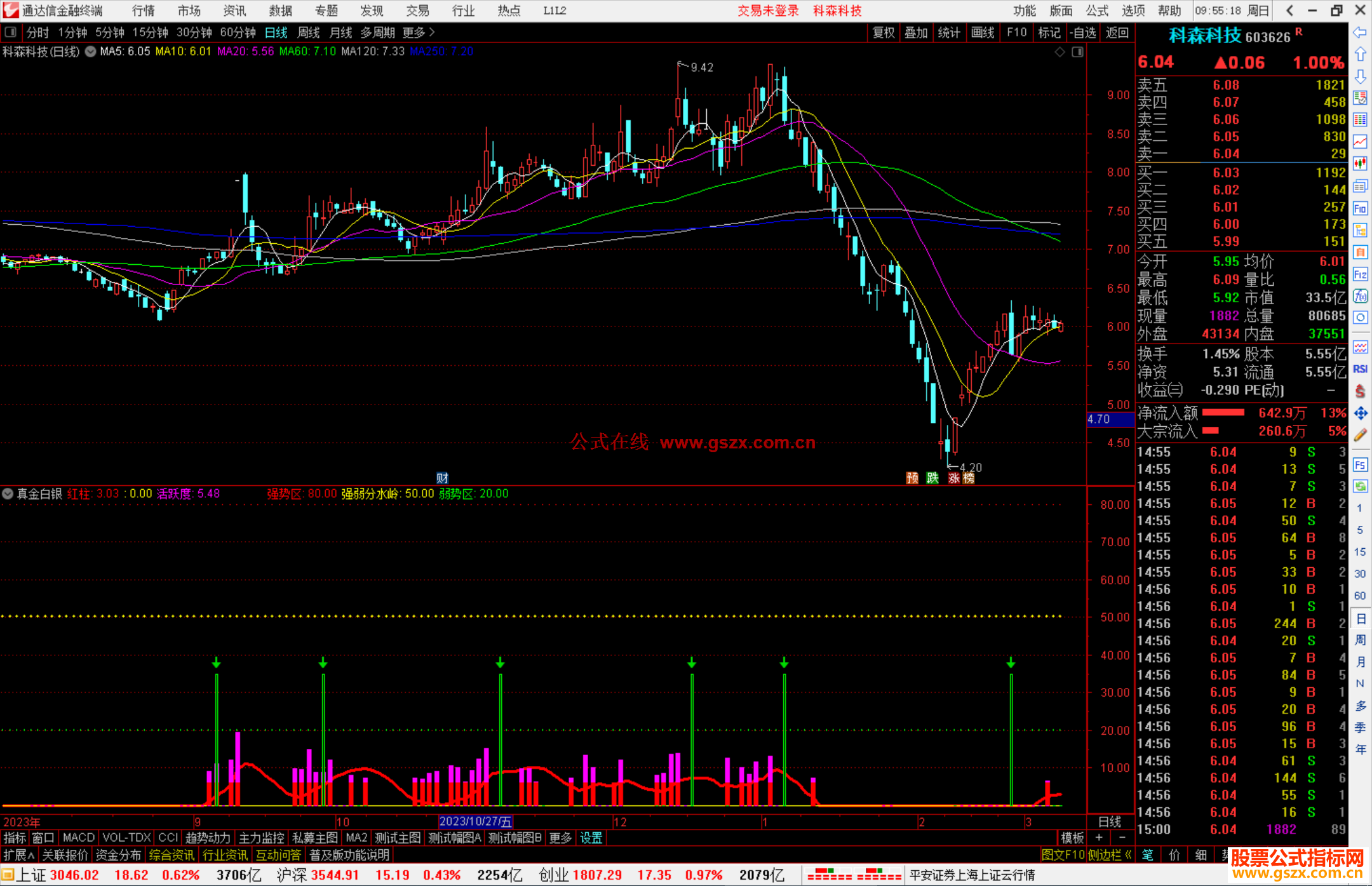 通达信真金白银指标公式源码附图分享